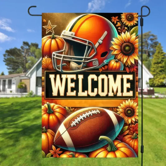 American Football Garden Flag - Double-Sided, Durable Polyester, Perfect For Birthday Parties & Outdoor Decor, 12X18 Inches, No Pole Included - Flag - Gift for Family - FG036