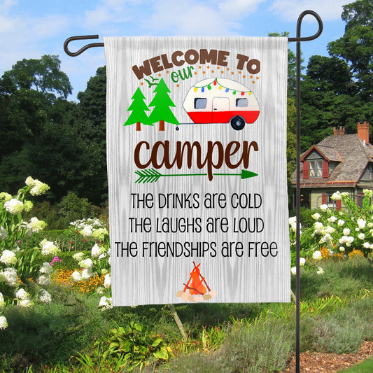 Camper Garden Flag, Camping Garden Flag, Camper , RV Yard Flag , Rv Life Yard Flag, Funny Flag - Flag - Gift for Family - FG024