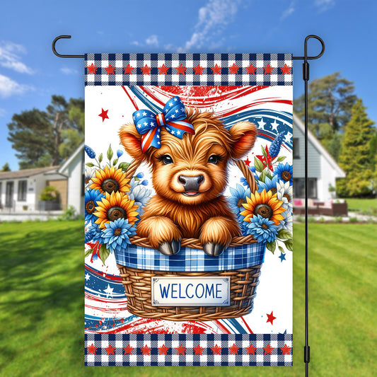 Baby Highland Cow Garden Flag- Flag - Gift for Family - FG023