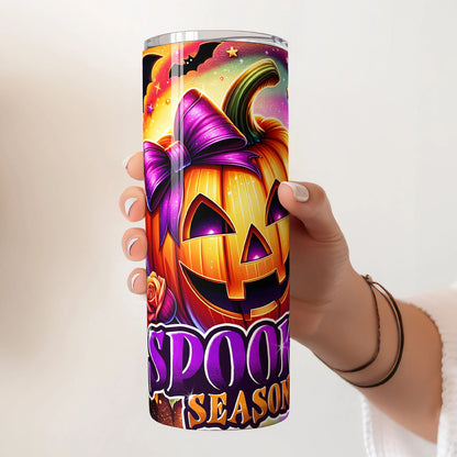 Halloween Tumbler, Spooky Season 20oz Tumbler, Pumpkin Tumbler, Retro Halloween Tumbler - Gift for Family - TL004