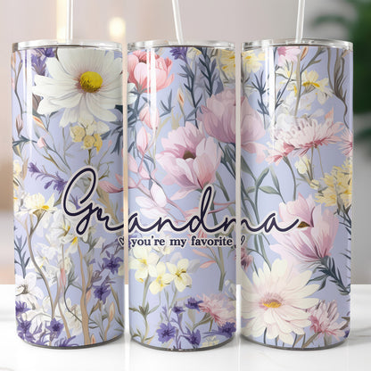 Grandma Tumbler, Grandma Mother's Day Gift Grams Lilac Flower, Grammy Tumbler - Tumbler - Gift for Family - TL028