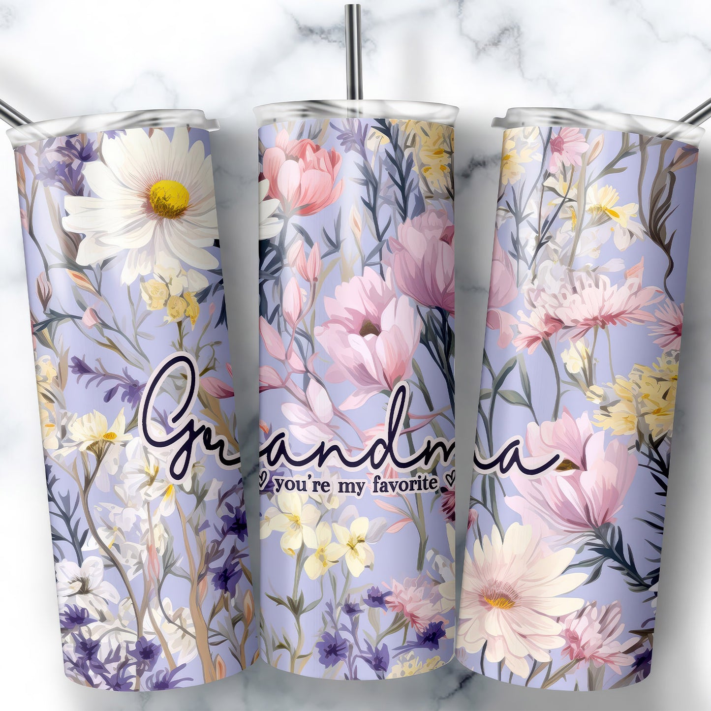 Grandma Tumbler, Grandma Mother's Day Gift Grams Lilac Flower, Grammy Tumbler - Tumbler - Gift for Family - TL028