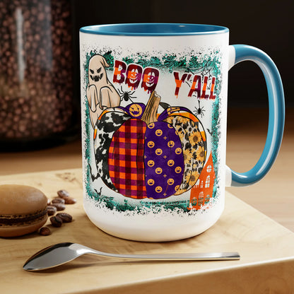 Boo Y'all Mugs,Halloween Mug 11oz & 15oz - Mug - Gift for Family - MG009