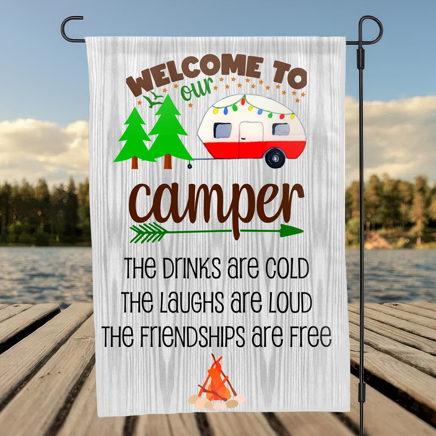 Camper Garden Flag, Camping Garden Flag, Camper , RV Yard Flag , Rv Life Yard Flag, Funny Flag - Flag - Gift for Family - FG024