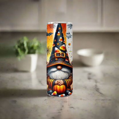 Halloween Gnomes Tumbler, 20oz Skinny Tumbler, Spooky Gnomes Tumbler, Halloween Tumbler - Gift for Family - TL007