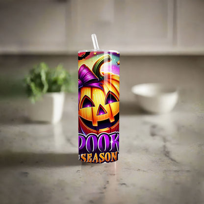 Halloween Tumbler, Spooky Season 20oz Tumbler, Pumpkin Tumbler, Retro Halloween Tumbler - Gift for Family - TL004