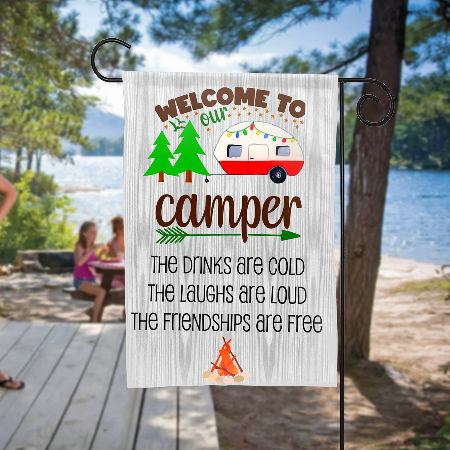 Camper Garden Flag, Camping Garden Flag, Camper , RV Yard Flag , Rv Life Yard Flag, Funny Flag - Flag - Gift for Family - FG024