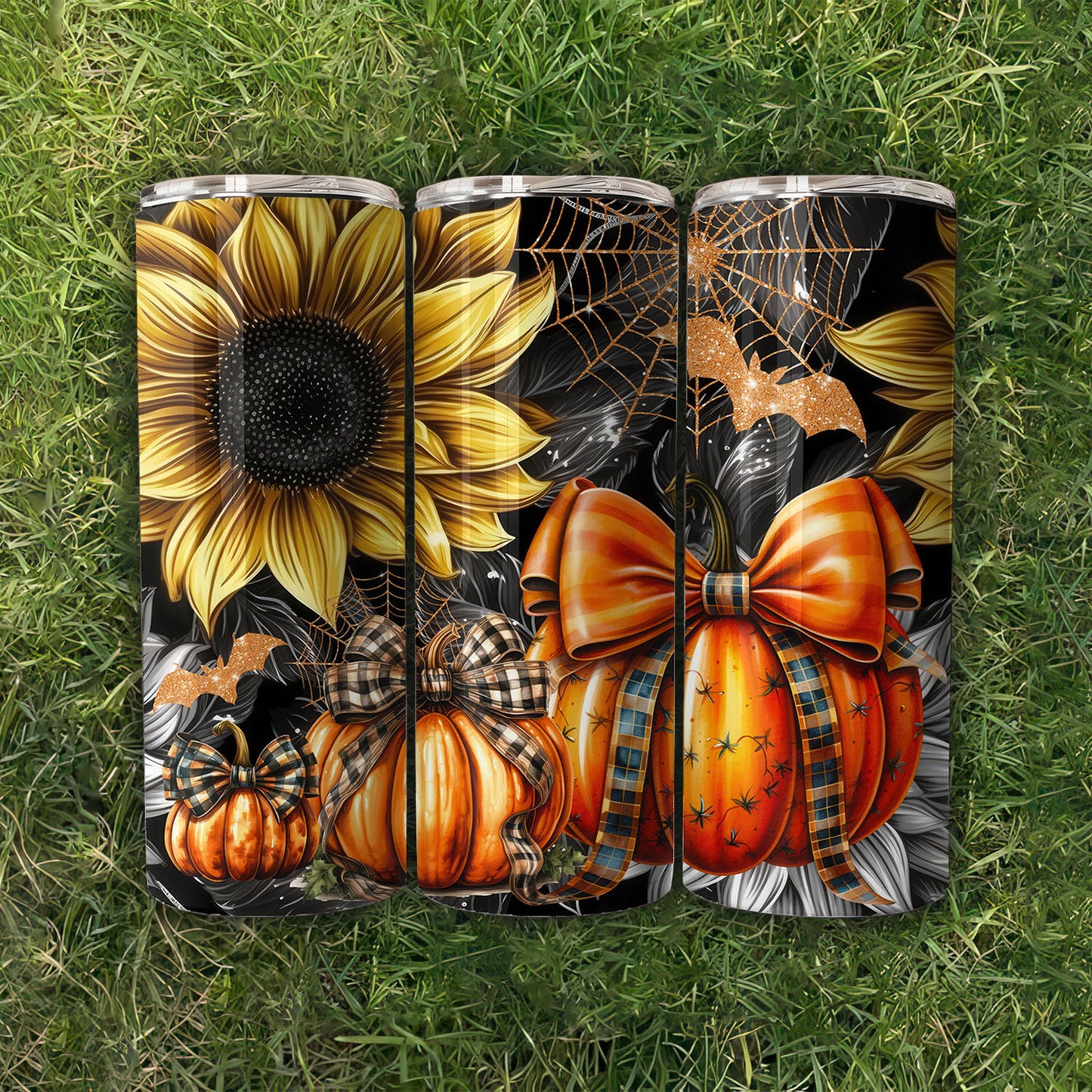 Fall Tumbler Sunflowers With Pumpkins - Tumbler - Gift for Family - TL001