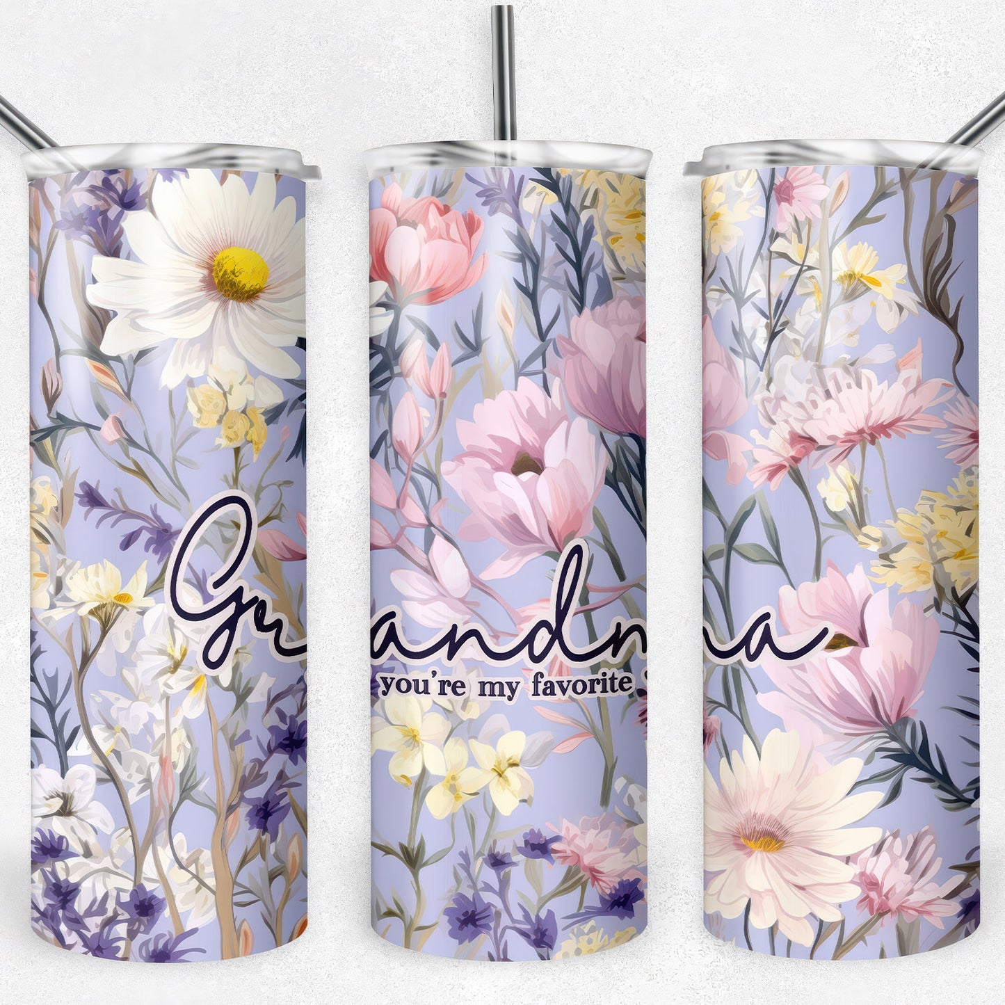 Grandma Tumbler, Grandma Mother's Day Gift Grams Lilac Flower, Grammy Tumbler - Tumbler - Gift for Family - TL028