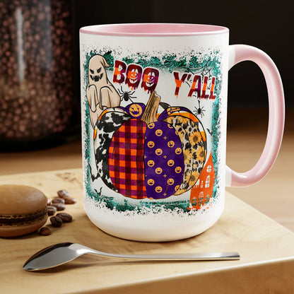 Boo Y'all Mugs,Halloween Mug 11oz & 15oz - Mug - Gift for Family - MG009