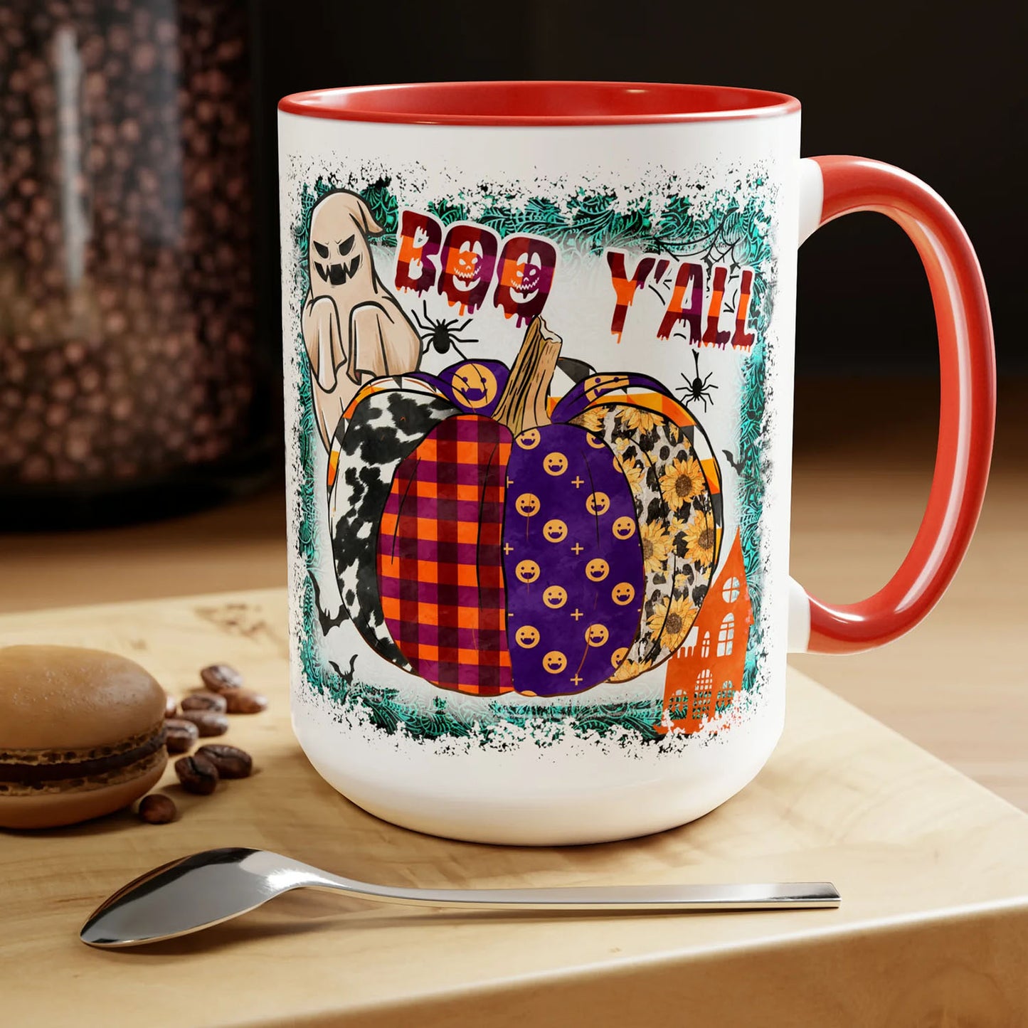 Boo Y'all Mugs,Halloween Mug 11oz & 15oz - Mug - Gift for Family - MG009