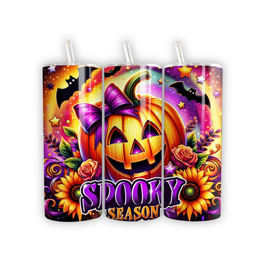 Halloween Tumbler, Spooky Season 20oz Tumbler, Pumpkin Tumbler, Retro Halloween Tumbler - Gift for Family - TL004