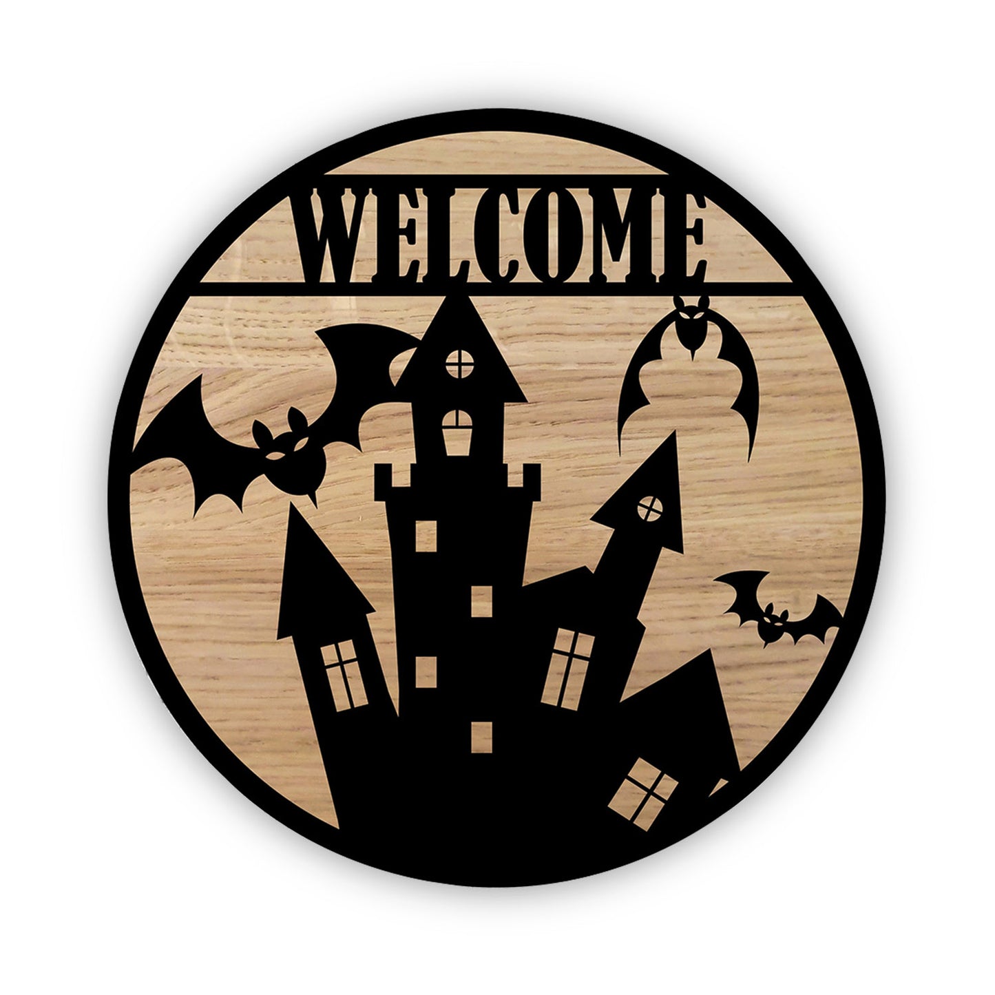 Welcome Castle Halloween Door Sign, Halloween Laser Cut , Laser Artwork, Wood Cutting - WoodSign - Gift for Family - WS017