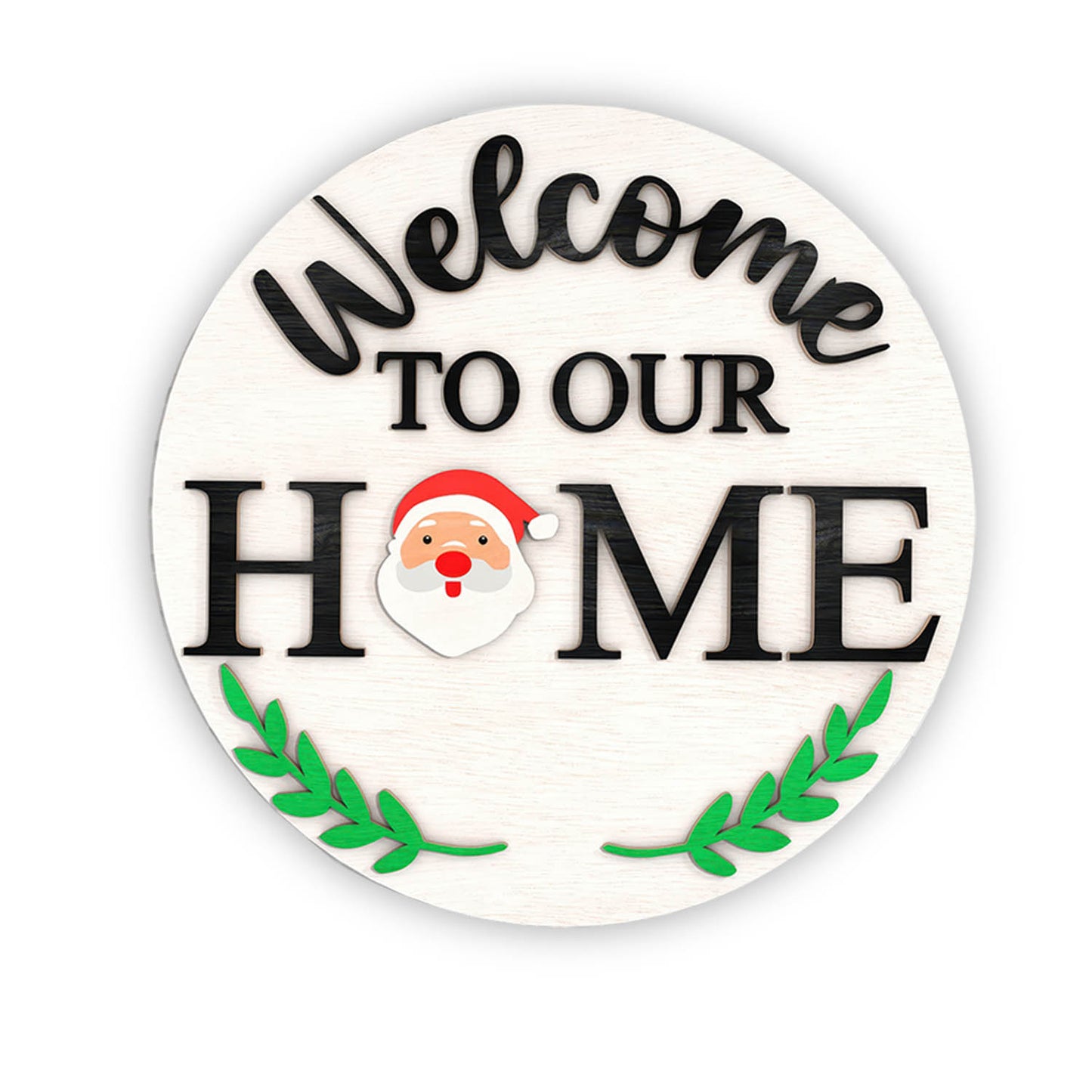 Interchangeable Door Round Signs ,Seasonal Welcome Signs ,Seasonal Home Decor,Round Door Hanger ,Glowforge - WoodSign - Gift for Family - WS028