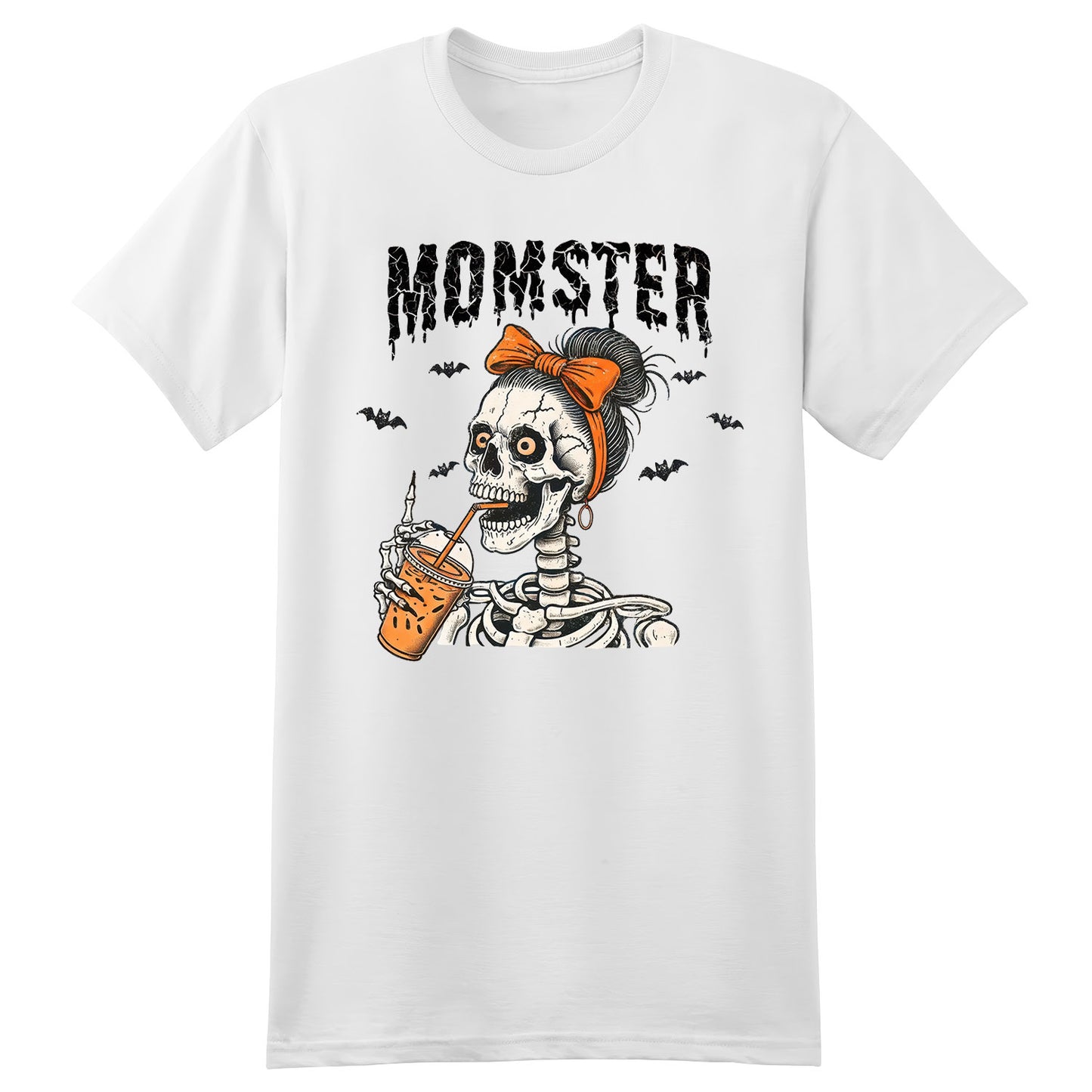 Momster Skeleton Mom Halloween Comfort Color T-Shirt, Funny Mama Halloween Shirt, Mom Spooky Season Coffee Lover Fall Tee, Gift For Mothers - Sweatshirt - Gift for Family - TS047