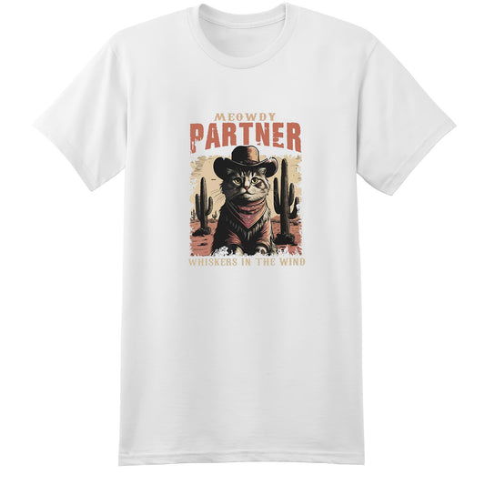 Meowdy Partner Cowboy Cat Shirt, Vintage Cowboy Shirt and Tank, Funny Cowboy Cat Shirt Available in Kids Sizes - Sweatshirt - Gift for Family - TS062