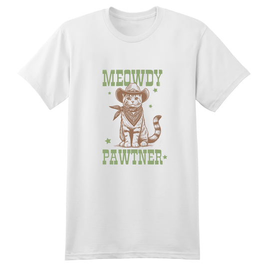 Meowdy Partner Cowboy Cat Shirt, Vintage Cowboy Shirt, Funny Cowboy Cat Shirt, Vintage Shirt, Western Cat T-Shirt - Sweatshirt - Gift for Family - TS061