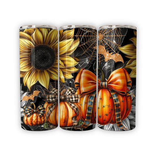 Fall Tumbler Sunflowers With Pumpkins - Tumbler - Gift for Family - TL001